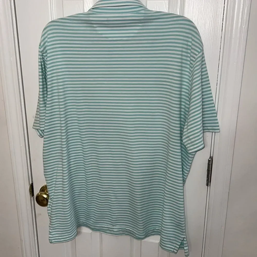 Polo Ralph Lauren shirt green white orange
